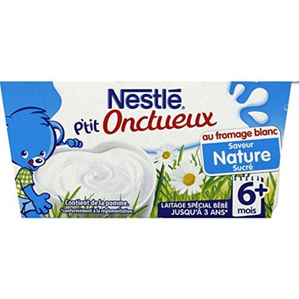 Avis P'tit Onctueux - Dessert lacté au fromage blanc nature et sucré (dès 6 mois) NESTLÉ 1