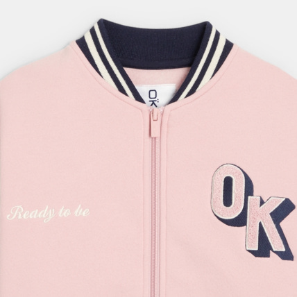 Avis Sweat-shirt teddy zippé rose fille OKAIDI 2