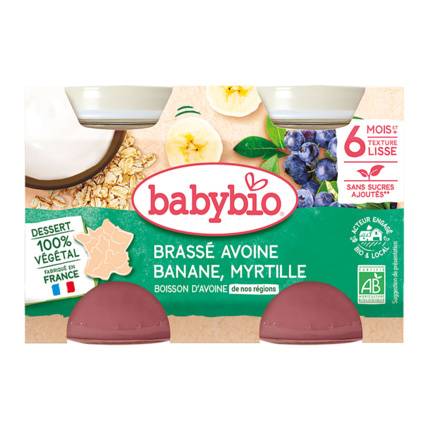 Avis Brassé végétal avoine banane myrtille Babybio 1