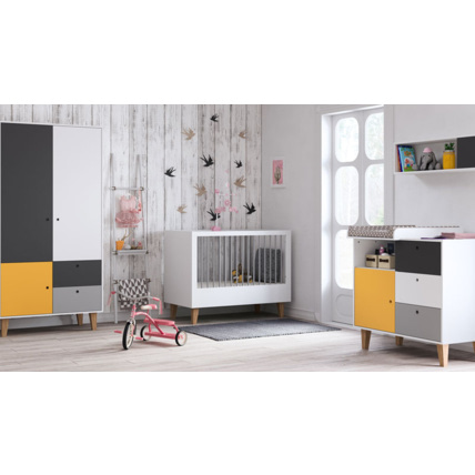 Avis Chambre Trio Concept Lit bébé évolutif + Commode + Armoire VOX 4