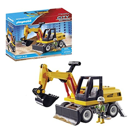 Avis Playmobil City Action - Pelleteuse avec bras réglable pour creuser et pieds d'appui PLAYMOBIL 1