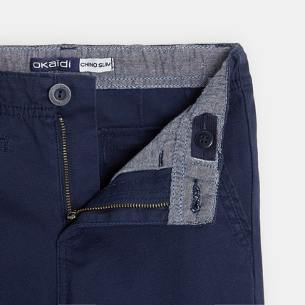 Avis Pantalon chino slim en toile bleu garçon OKAIDI 3