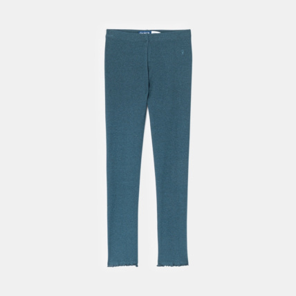 Avis Leggings unis en jersey doux bleu fille OKAIDI 1
