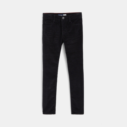 Avis Pantalon slim en velours stretch noir garçon OKAIDI 1