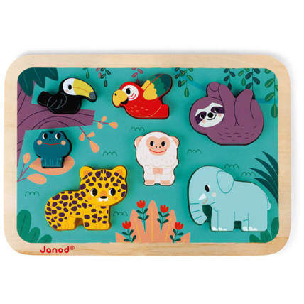 Avis Puzzle Chunky en bois Jungle - Partenariat WWF® JANOD 1
