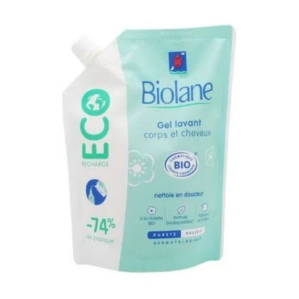 Avis Eco-recharge Gel lavant corps et cheveux Bio Biolane 1