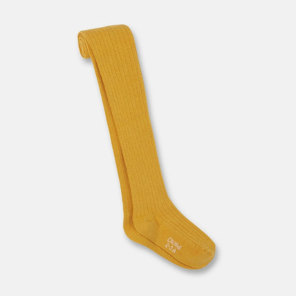 Avis Collants en tricot côtelé jaunes fille OKAIDI 1
