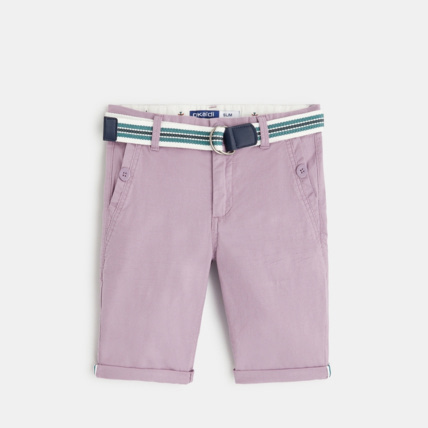 Avis Bermuda slim maille fantaisie violet garçon OKAIDI 2