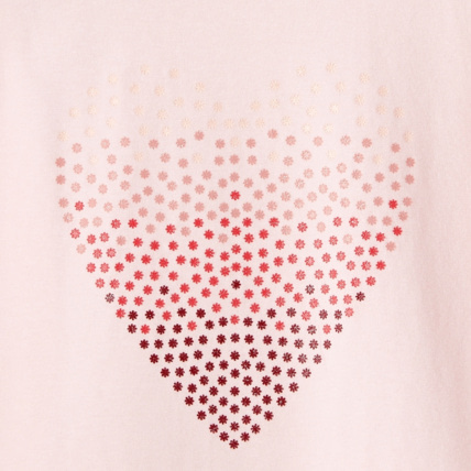 Avis T-shirt col roulé motif cœur rose fille OKAIDI 2