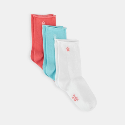 Avis Chaussettes unies (lot de 3) roses fille OKAIDI 1