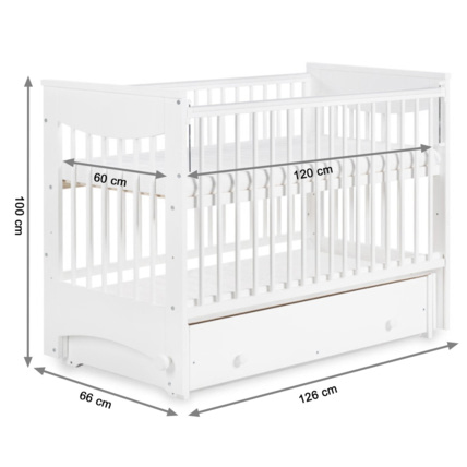 Avis Lit bébé à bascule avec sommier réglable +  tiroir de rangement LUNA KLUPS 4
