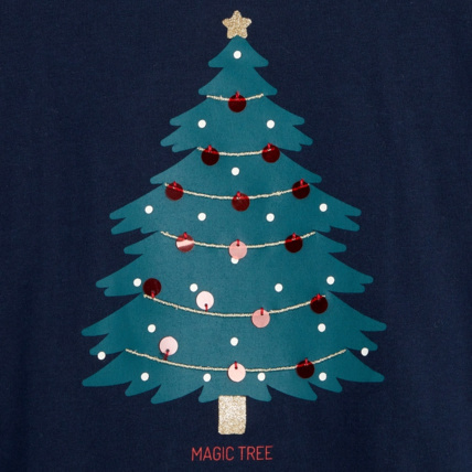 Avis T-shirt de Noël bleu fille OKAIDI 3