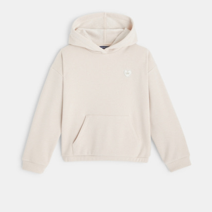 Avis Sweat-shirt tout doux à capuche beige fille OKAIDI 2