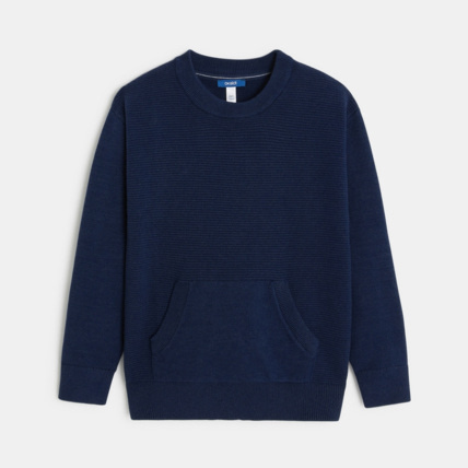 Avis Pull à poche kangourou bleu garçon OKAIDI 1