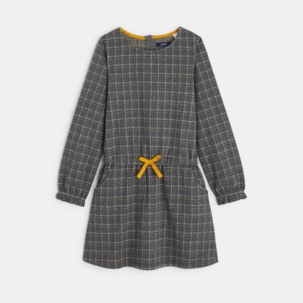 Avis Robe à carreaux en jersey milano grise fille OKAIDI 1