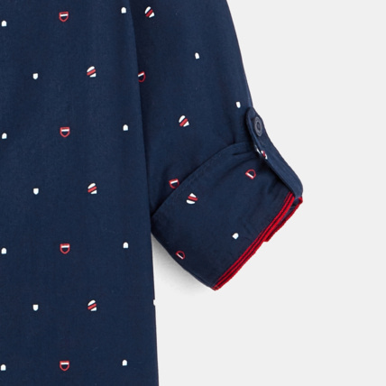 Avis Chemise à petits motifs bleue garçon OKAIDI 2