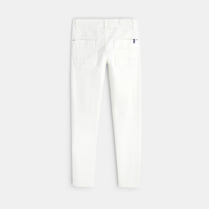 Avis Pantalon slim en toile uni blanc garçon OKAIDI 4