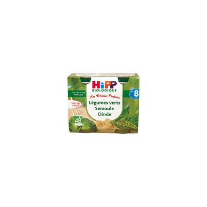Avis Légumes verts semoule dinde 190 g dès 8 mois HIPP 1