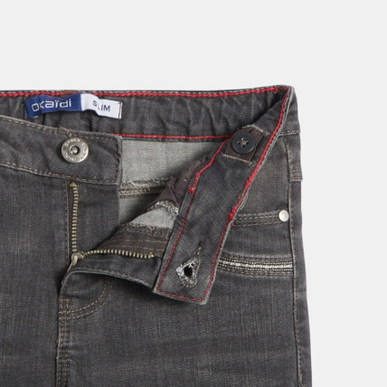 Avis Jean slim hyper stretch gris fille OKAIDI 4