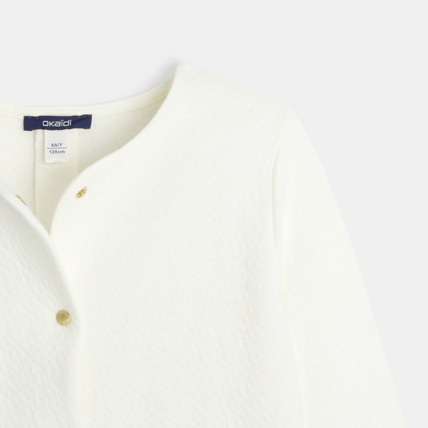 Avis Gilet molletonné pressionné blanc fille OKAIDI 2