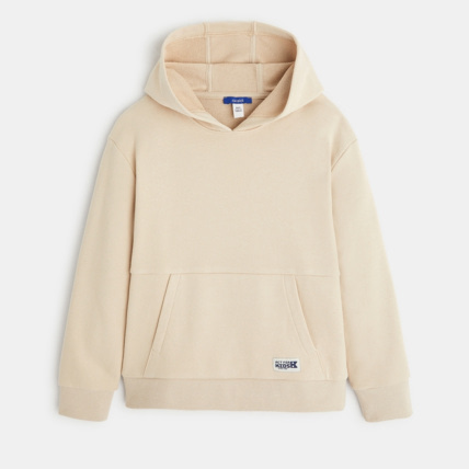 Avis Sweat-shirt à capuche uni beige garçon OKAIDI 1