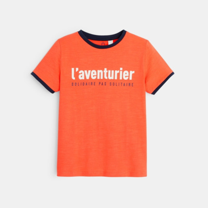 Avis T-shirt jersey flammé Aventurier orange garçon OKAIDI 1