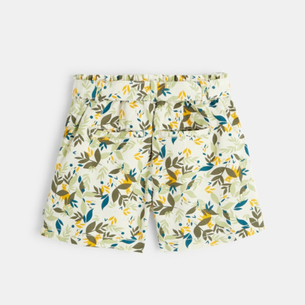 Avis Short ceinturé en toile imprimée vert fille OKAIDI 3