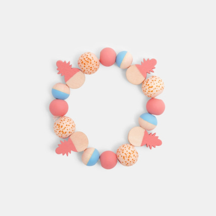 Avis Bracelet de perles rose et bleu fille OKAIDI 1