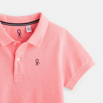 Avis Polo en coton piqué rose garçon OKAIDI 3