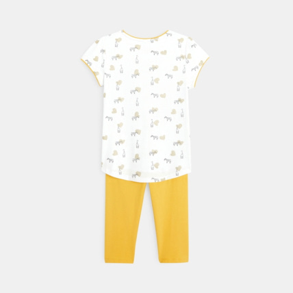 Avis Pyjama legging 3/4 motifs zèbres jaune fille OKAIDI 3