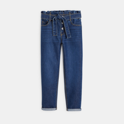 Avis Jean mom à ceinture amovible bleu fille OKAIDI 2
