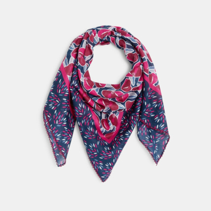Avis Foulard imprimé en popeline rose fille OKAIDI 1