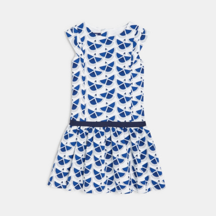 Avis Robe chic imprimée bleue fille OKAIDI 2