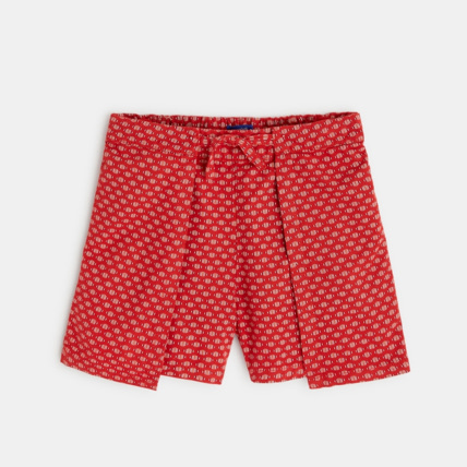 Avis Short imprimé orange fille OKAIDI 1