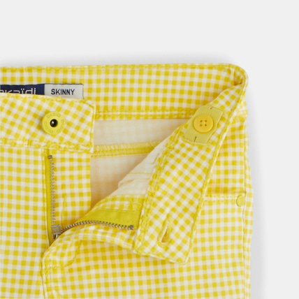 Avis Pantalon capri ceinturé jaune fille OKAIDI 4