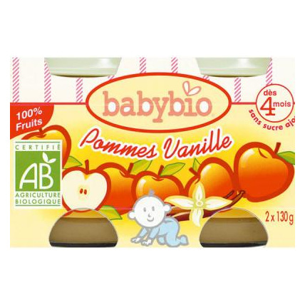 Avis BIO Pommes vanille dès 4 mois Babybio 1