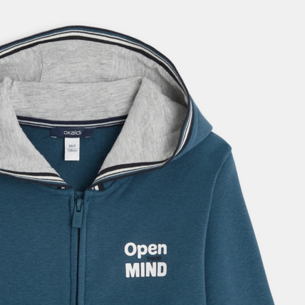 Avis Sweat-shirt à capuche "open mind" bleu garçon OKAIDI 2