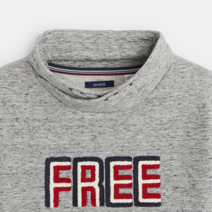 Avis Sweat-shirt à col twisté gris garçon OKAIDI 3