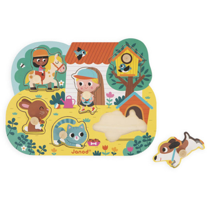 Avis Puzzle en bois Campagne 6 pièces JANOD 1