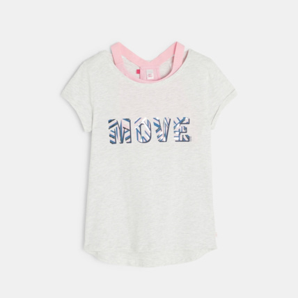 Avis T-shirt + brassière gris fille OKAIDI 2