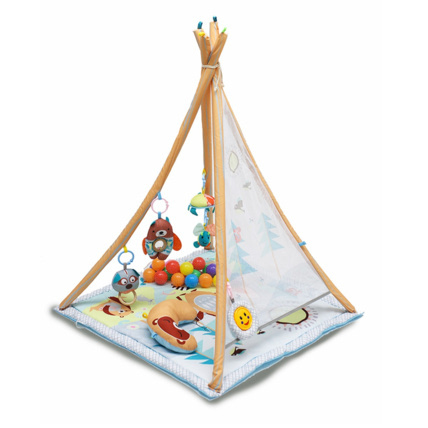 Avis Tapis d'éveil tipi bébé avec balles et coussin JUGAR PLASTIMYR 1