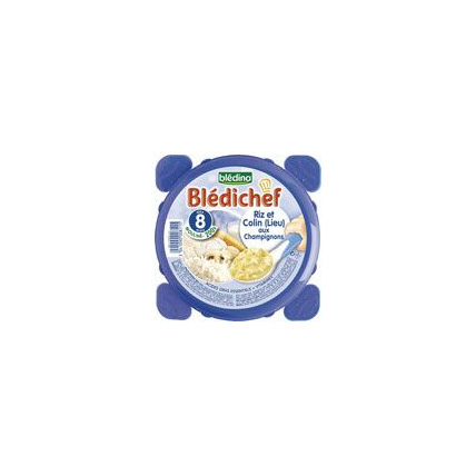 Avis BLEDICHEF Riz et colin (lieu) aux champignons 200 g dès 8 mois Blédina 1