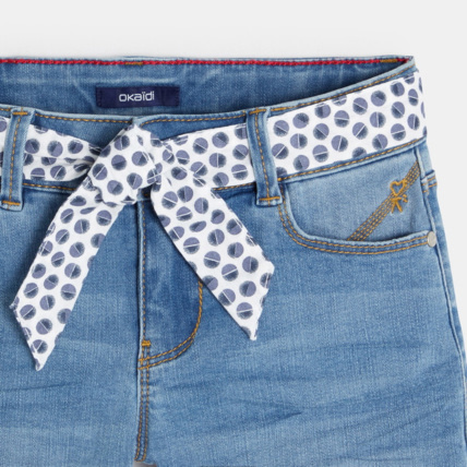 Avis Short en jean ceinturé bleu fille OKAIDI 2