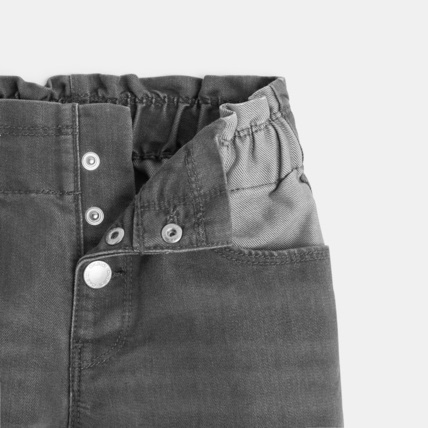 Avis Jean mom à ceinture amovible gris fille OKAIDI 3