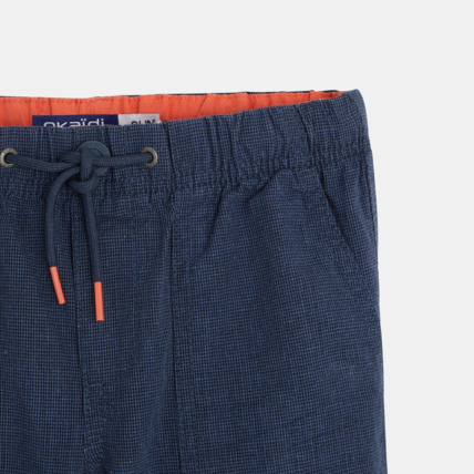 Avis Bermuda en toile à taille élastiquée bleu garçon OKAIDI 2