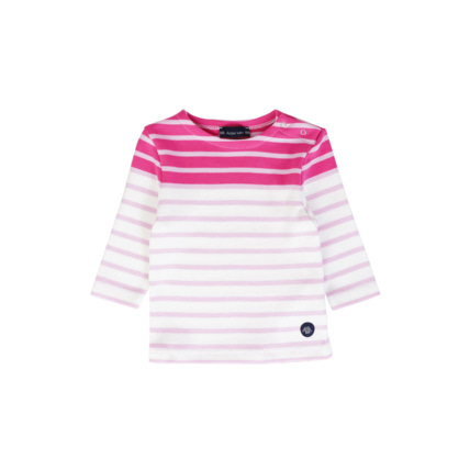 Avis Marinière bicolore Baby - coton épais - Fucsia/Mauve Rose/Milk ARMOR-LUX 1
