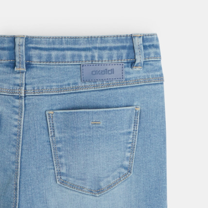 Avis Jean skinny en coton bio bleu fille OKAIDI 3