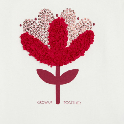 Avis T-shirt à motif en relief rose fille OKAIDI 3