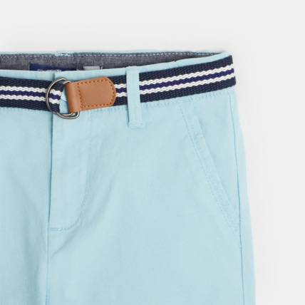 Avis Bermuda stretch imprimé ceinturé bleu garçon OKAIDI 3