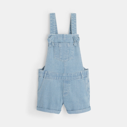 Avis Salopette-short en jean rayé bleue fille OKAIDI 2